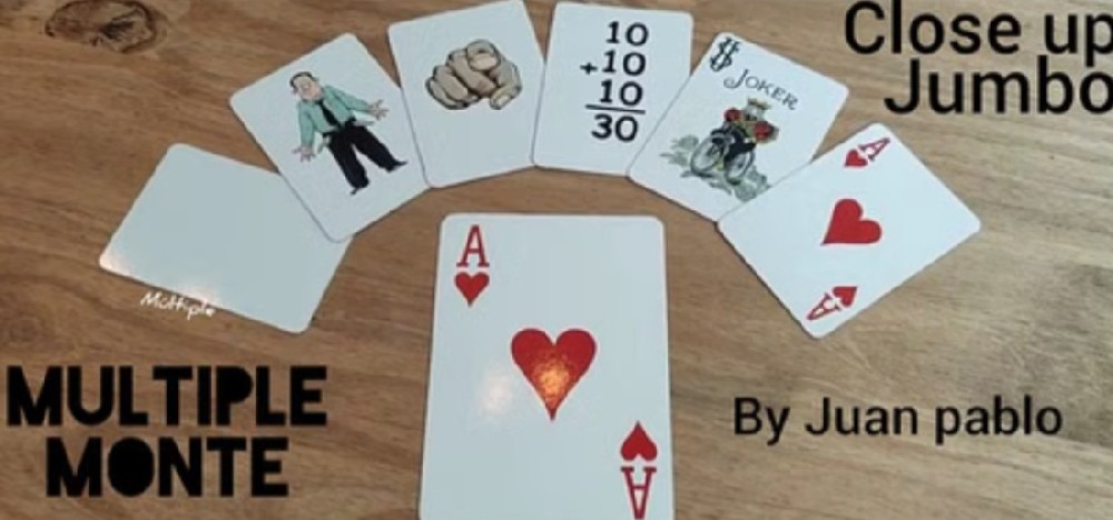 【329】Multiple Monte by Juan Pablo【card tricks，video】